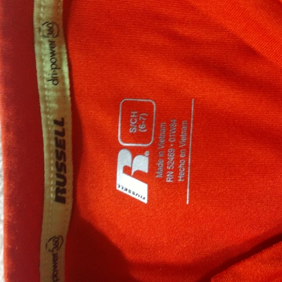 3/$15 Russell Dri-Power Long Sleeve Shirt Hunter Orange Size Small (6-7) - Picture 11 of 13